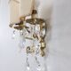 Sconces In Gilded Bronze And Crystal, 1980s, Set Of 2