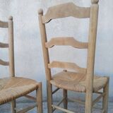 2 vintage straw chairs