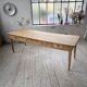Pine and oak farmhouse table with multiple drawers, communal type, 240cm.