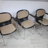 Set of Three Chairs by G. Lange, Germany, 1980s