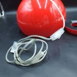 Rare vintage & designer red metal bouboule aluminor mood table lamp