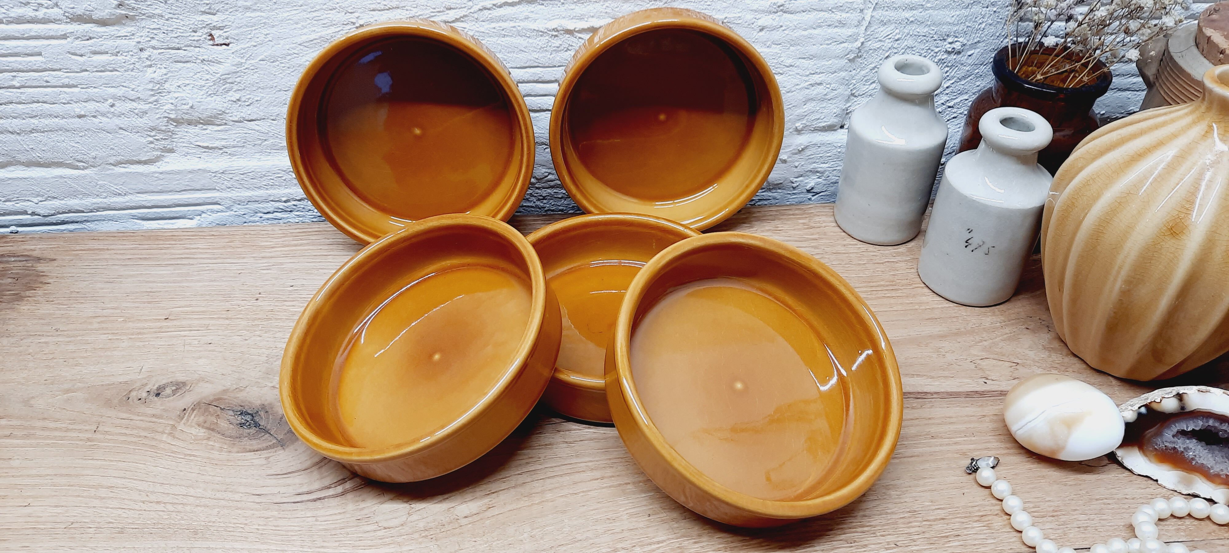 Lot 5 crème brûlée cups