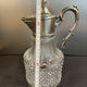 Carafe / decanter jug in moulded glass and silver-plated metal – Silver Pl