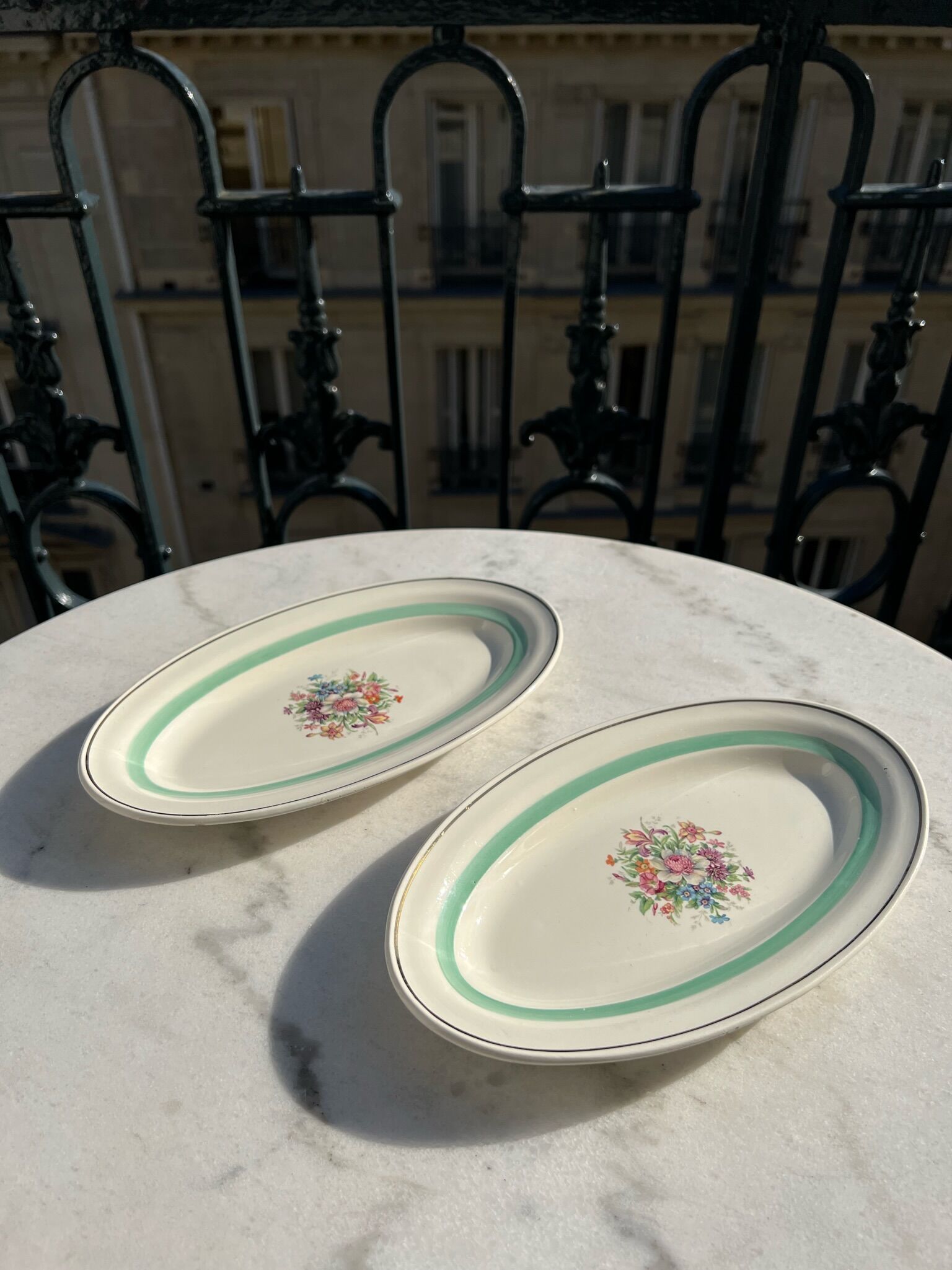 Floral pattern dishes