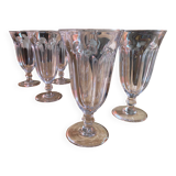 6 glass and crystal ice cream cups