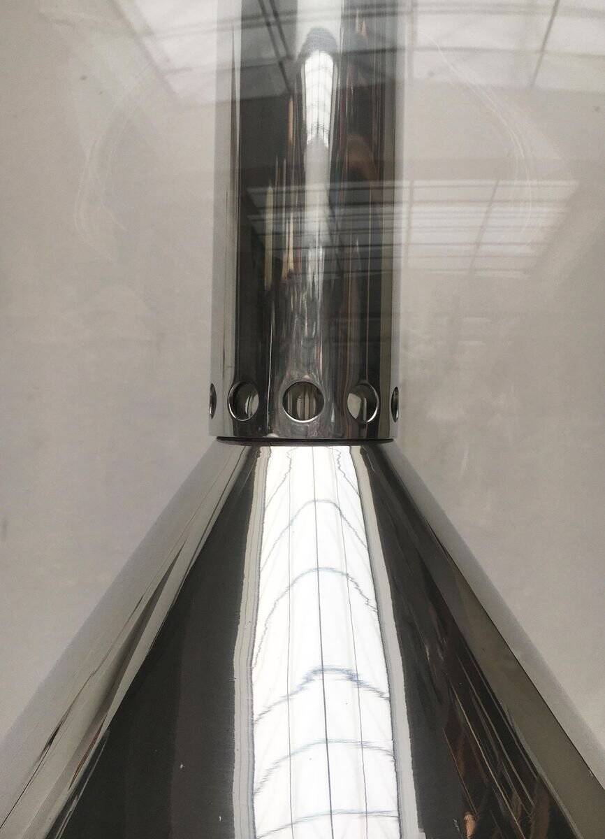 Suspended globe lamp in glass from the German space age by Erco.