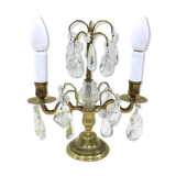 Girandole in bronze and crystal