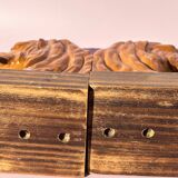 Pair of wooden bookends signed P.Belys