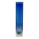 Blue glass vase in Sommerso Murano style, vintage