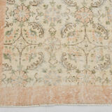 7x10 Large Floral Handmade Vintage Rug, 209x312Cm