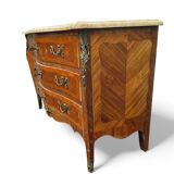 Louis XV style chest of drawers with marble top