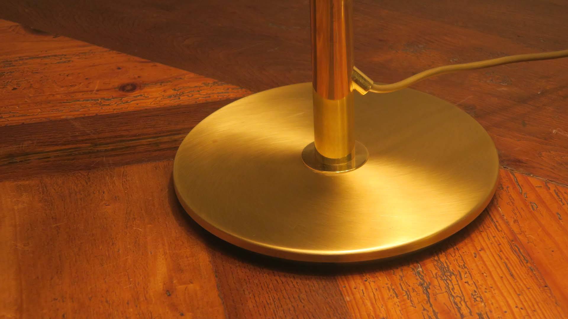 Relux Milano multi-adjustable brass table lamp, Italy 1970s