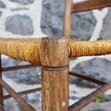 6 straw chairs in the style of the Georges Robert