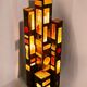 1970s Longobard Floor Lamp – Hammered Glass & Wrought Iron, Italy