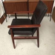 Danish leather and rosewood armchairs for Sibast 70s