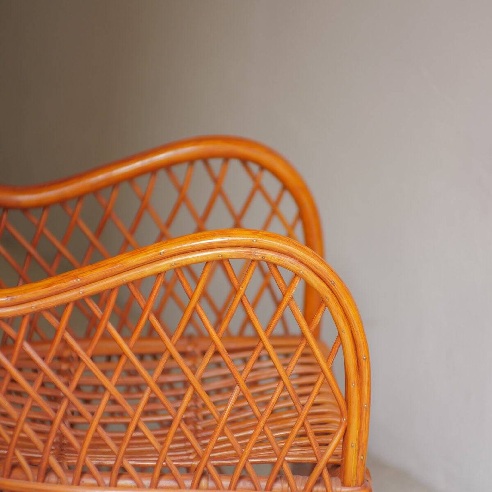Wicker armchairs by Gervasoni, Italy, 1970s, set of 2