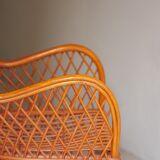 Wicker armchairs by Gervasoni, Italy, 1970s, set of 2.