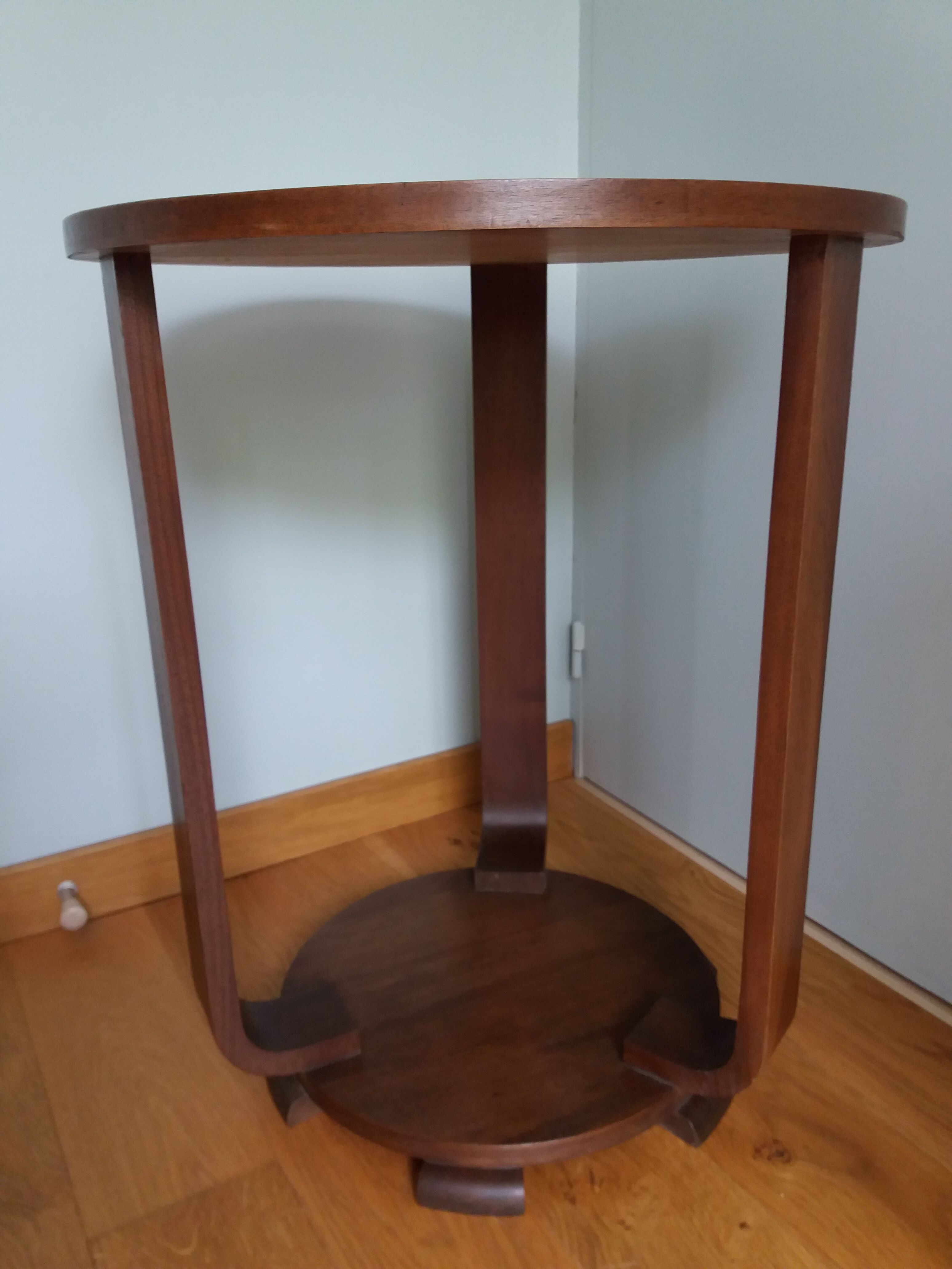 Art Deco tripod console pedestal table
