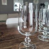 Set of 6 wine glasses top tasting hexagonal foot
