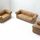 Vintage leather Chesterfield set 1991 by Natuzzi - Italy