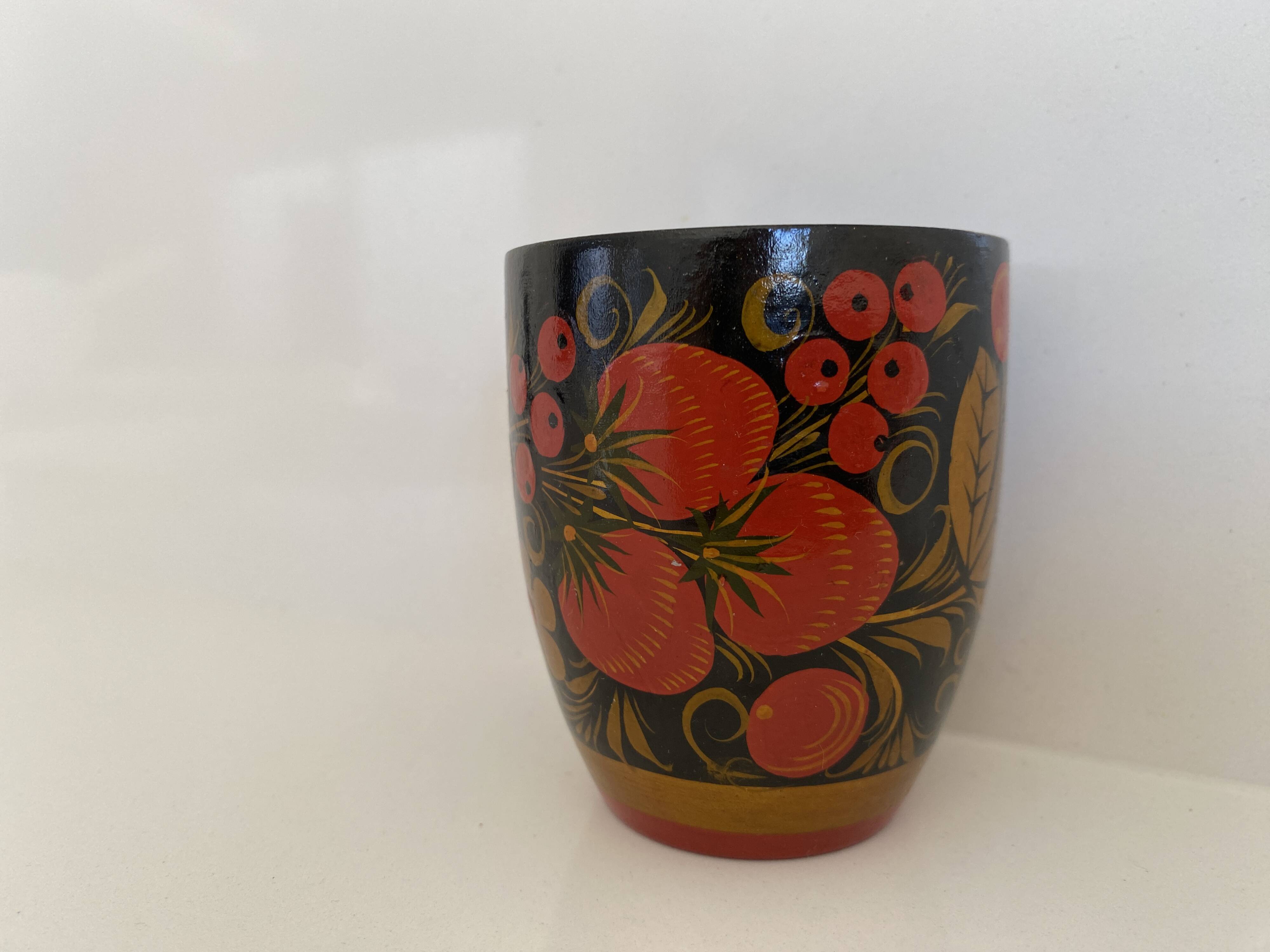 Russian Khokhloma mug