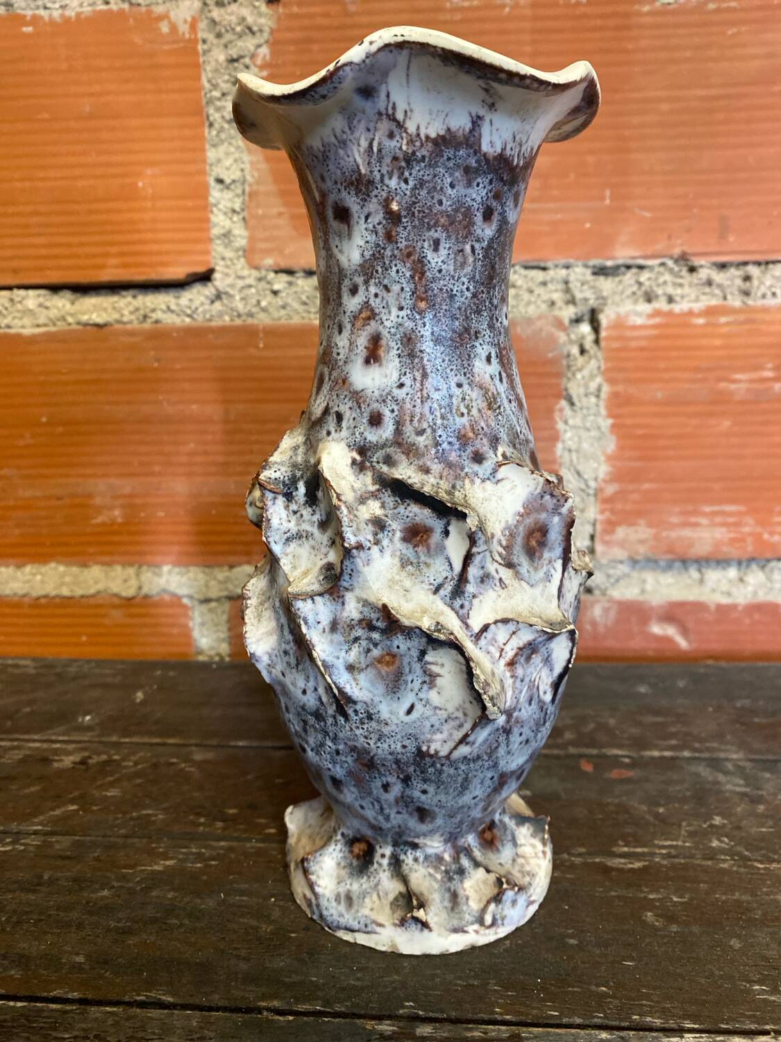 Vintage ceramic vase marius giige fat lava