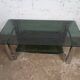 Chrome coffee table with double smoked glass top, 1970s