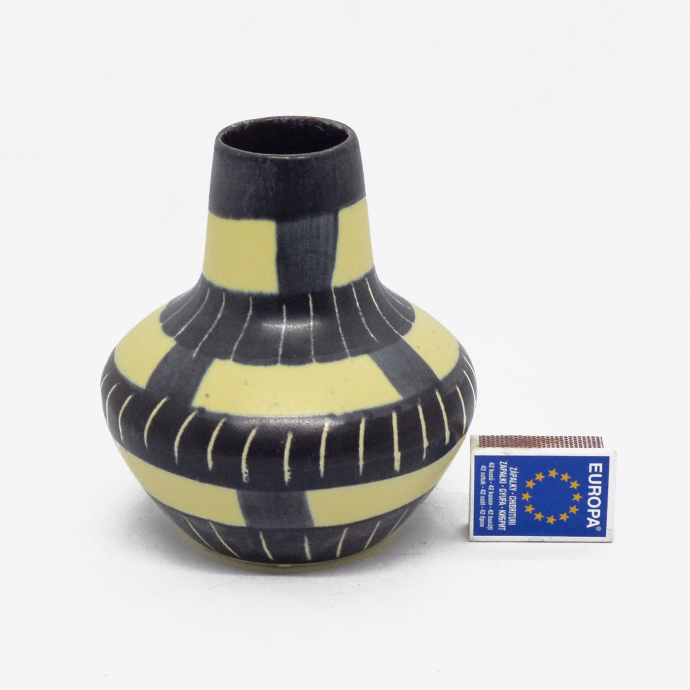 1970s op art ceramic vase Fohr Keramik, Germany