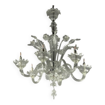 Venetian Murano glass chandelier, 6 light arms, circa 1930