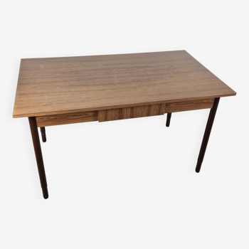 Table à manger années 70 en formica avec tiroir