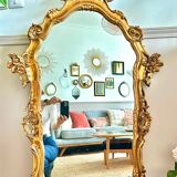 Large vintage baroque gold mirror 102x68