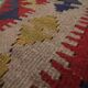 Burgundy Wool Kilim Rug, Large Afghan Tribal Flatweave 304x200cm