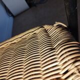 Wicker folding chair