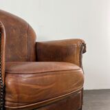 Club chair sheep leather