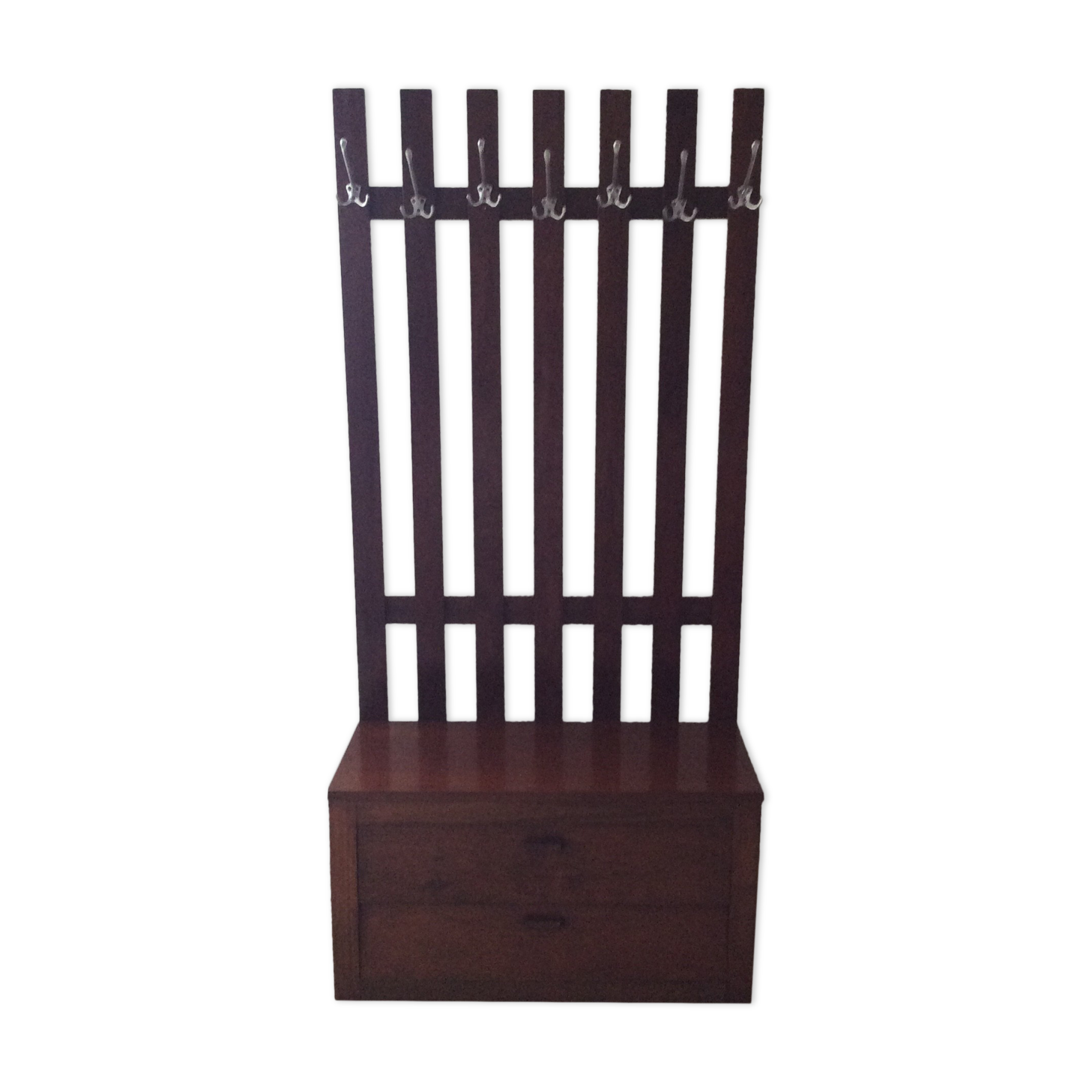 Vintage 60s wardrobe with bench and shoe furniture