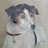 Tableau ancien animalier, Pastel.