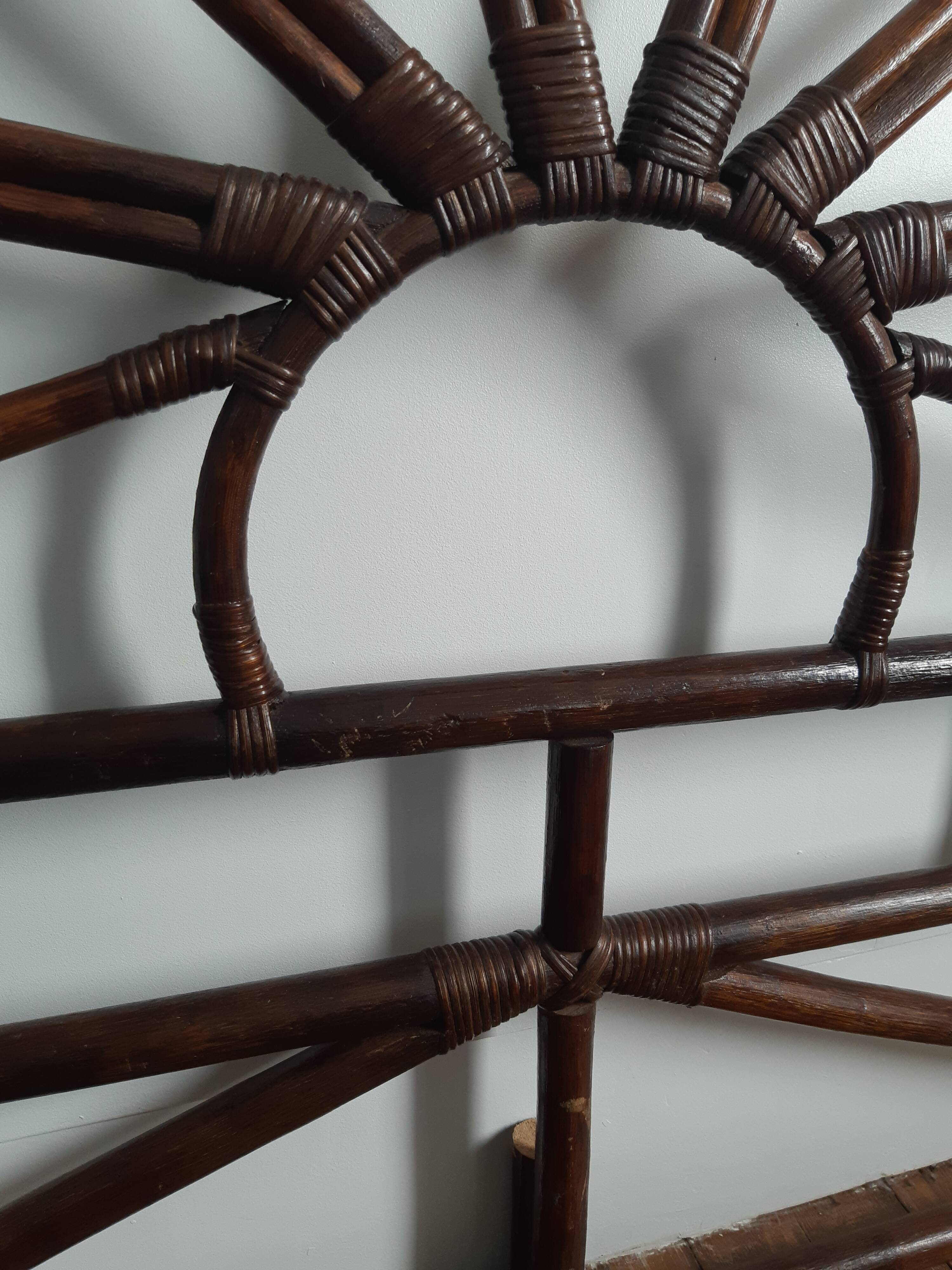 Rattan headboard 2 people