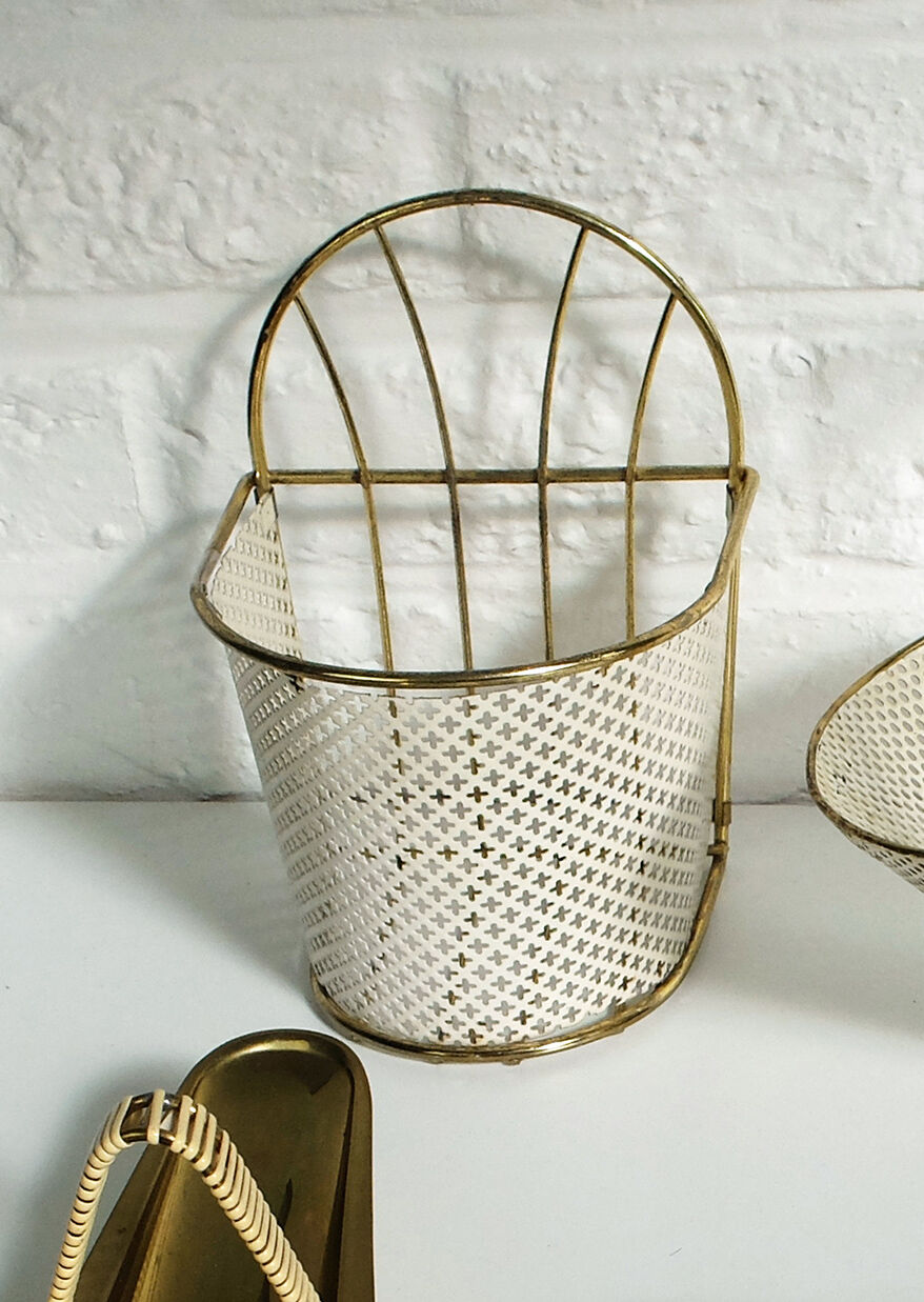 White and gold hanging basket 50/60