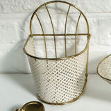 White and gold hanging basket 50/60