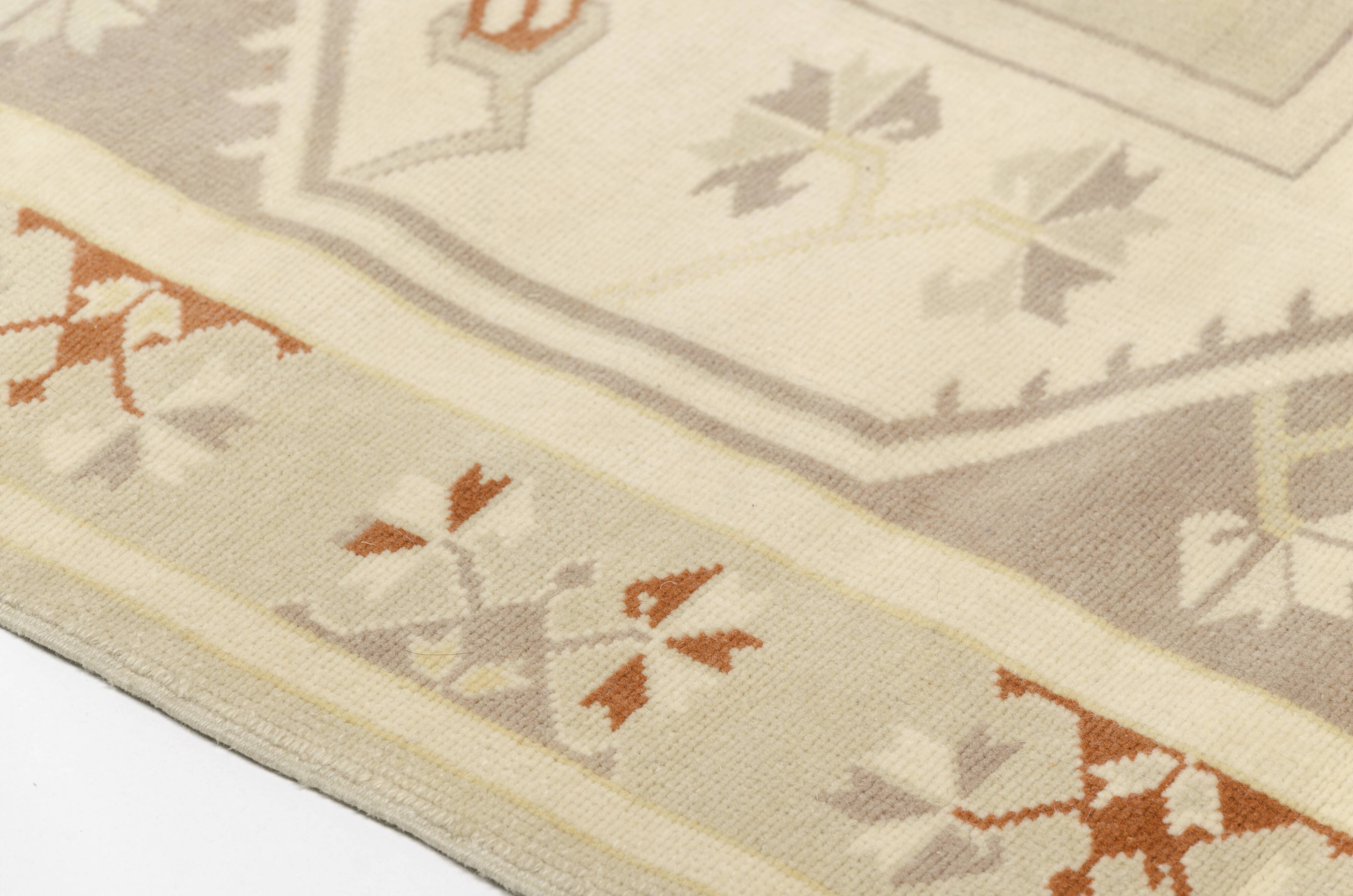 Oushak Handknotted Wool Carpet