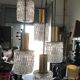 Brass chandelier and moulded glass 1960