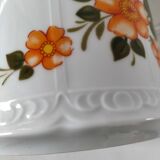 Vintage coffee pot Winterling Bavaria with orange floral decoration.