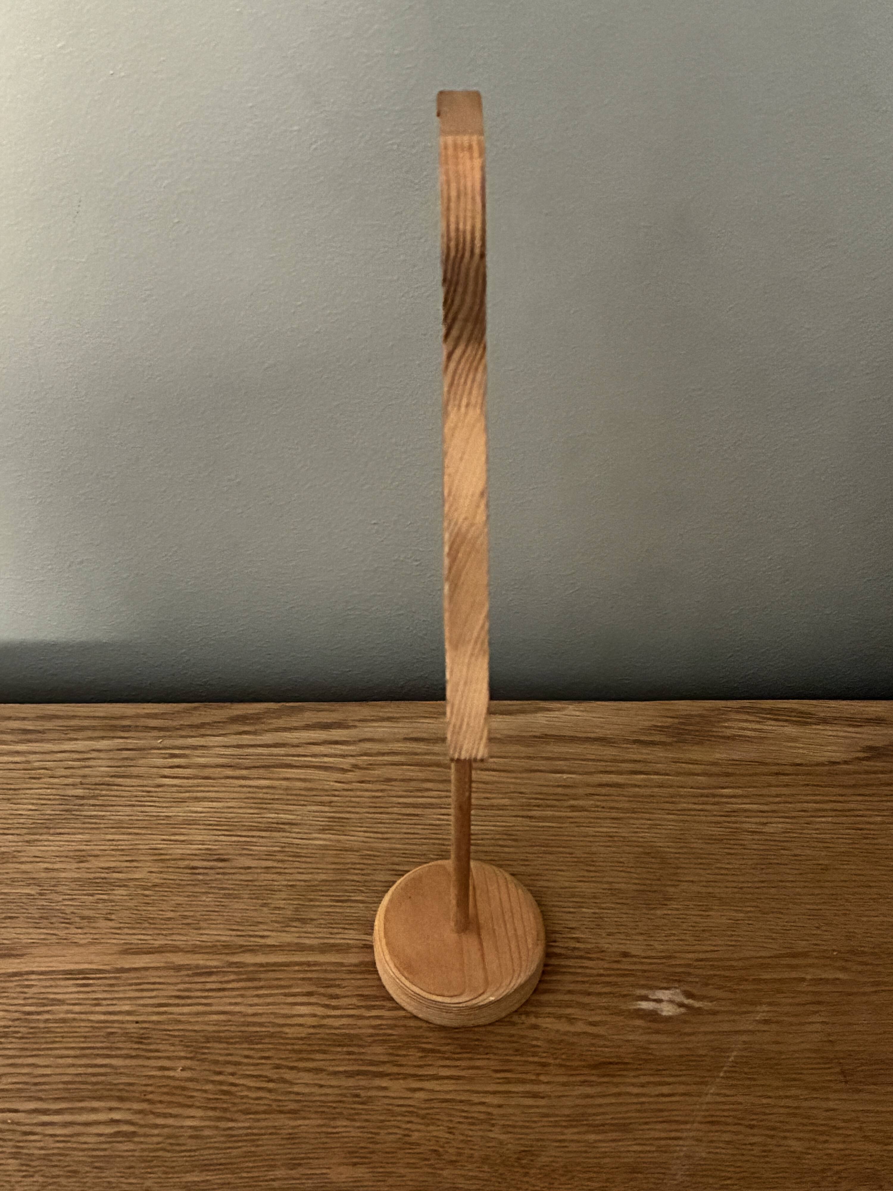 Wooden wading bird on a base