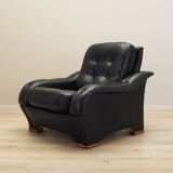 Black armchair, Italian design, 1980s, production: Italy