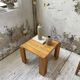 Square pine coffee table from the 70s revival