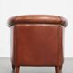 Cowhide Leather Club Armchair in a Cognac Color