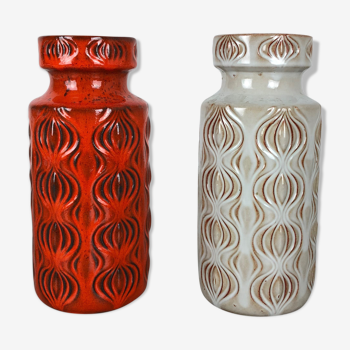 Ensemble de deux vases 'Oignon' fabriqués par Scheurich, Allemagne