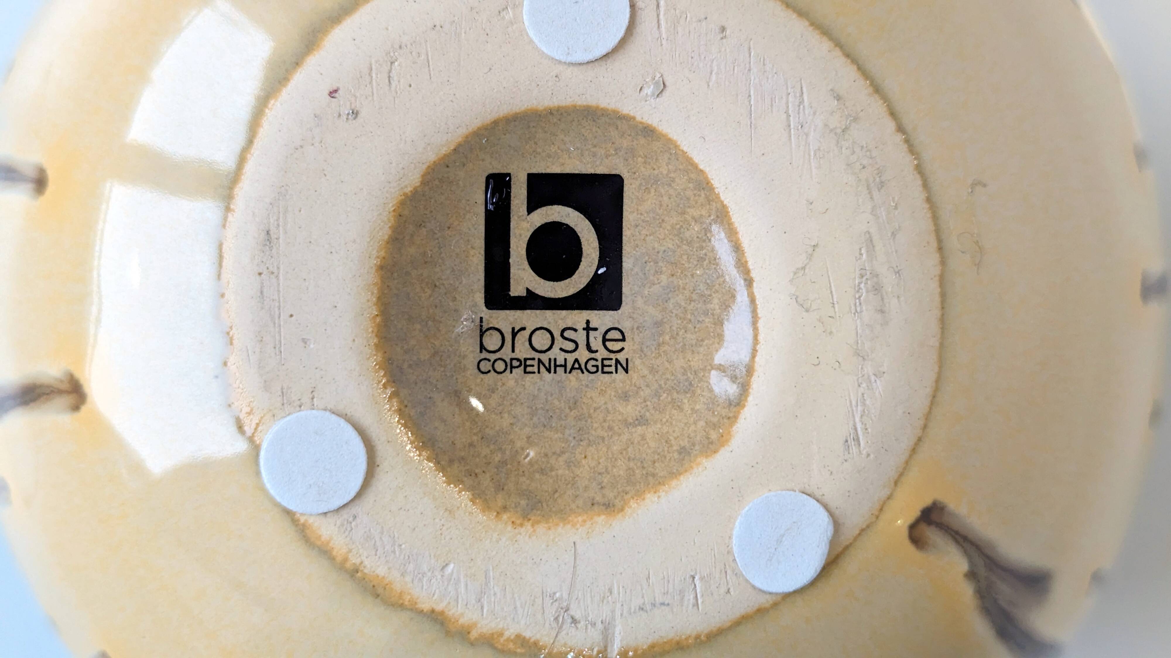 Glazed ceramic ball vase from the Broste Copenhagen brand