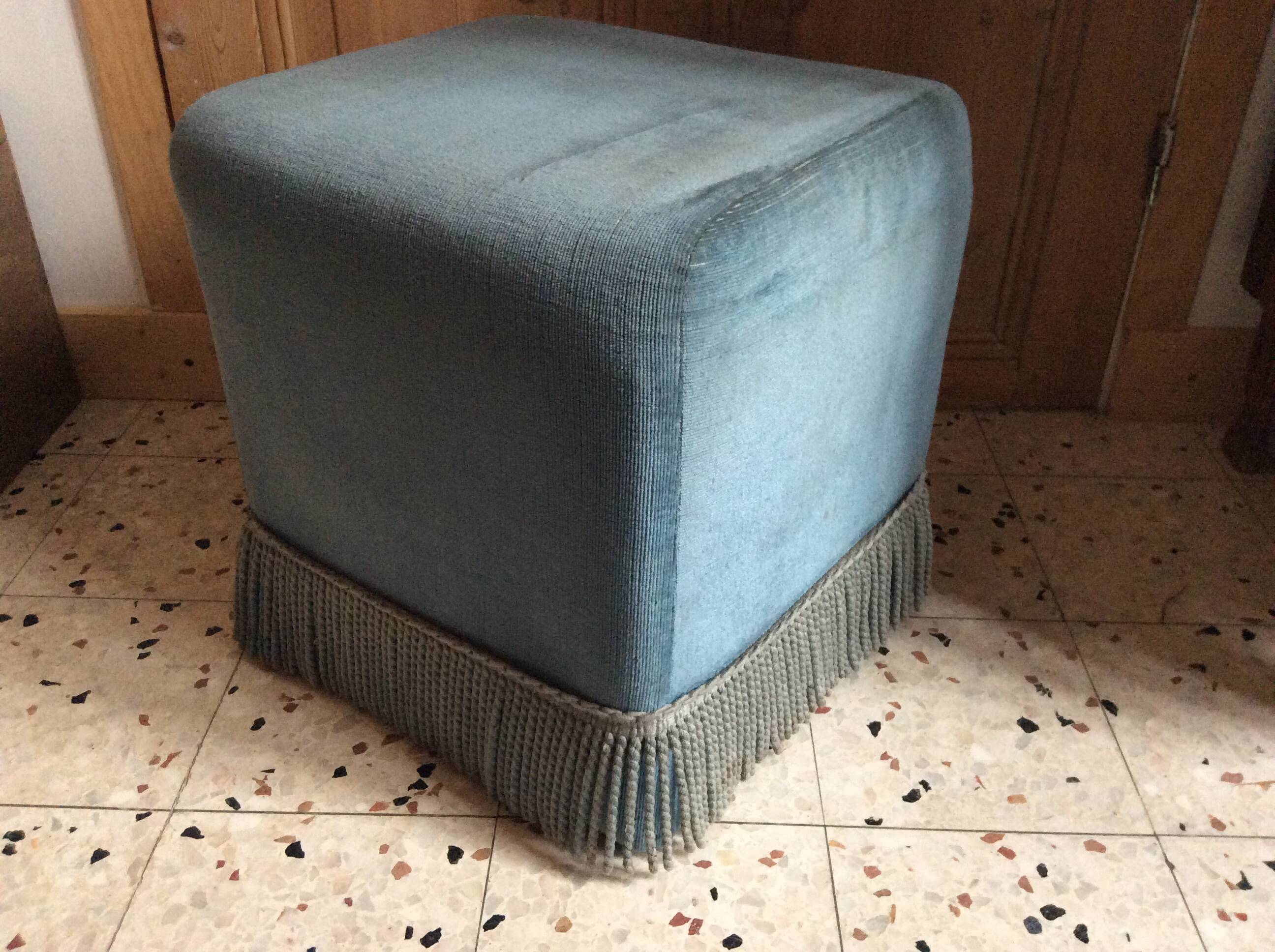 Pouf en velours