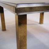 Low table in brass and glass 1970s